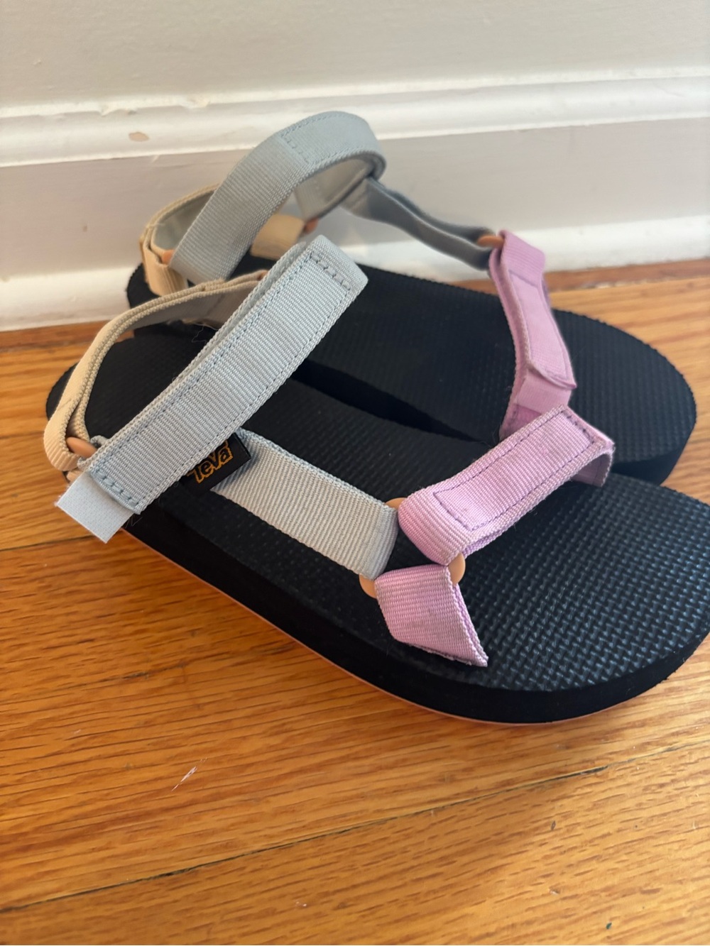 Teva Kids Sandals in Pink and Light Gray - Picture 2 of 4